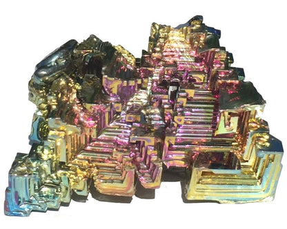 Wismut Kristall - Bismut Skelettkristall - irisierende Farben