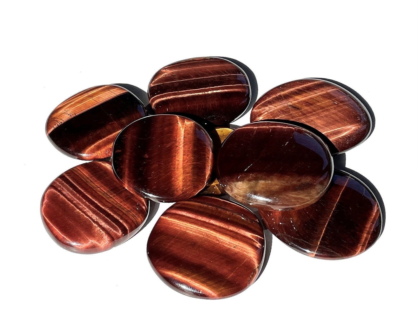 Tigerauge rot Scheibensteine