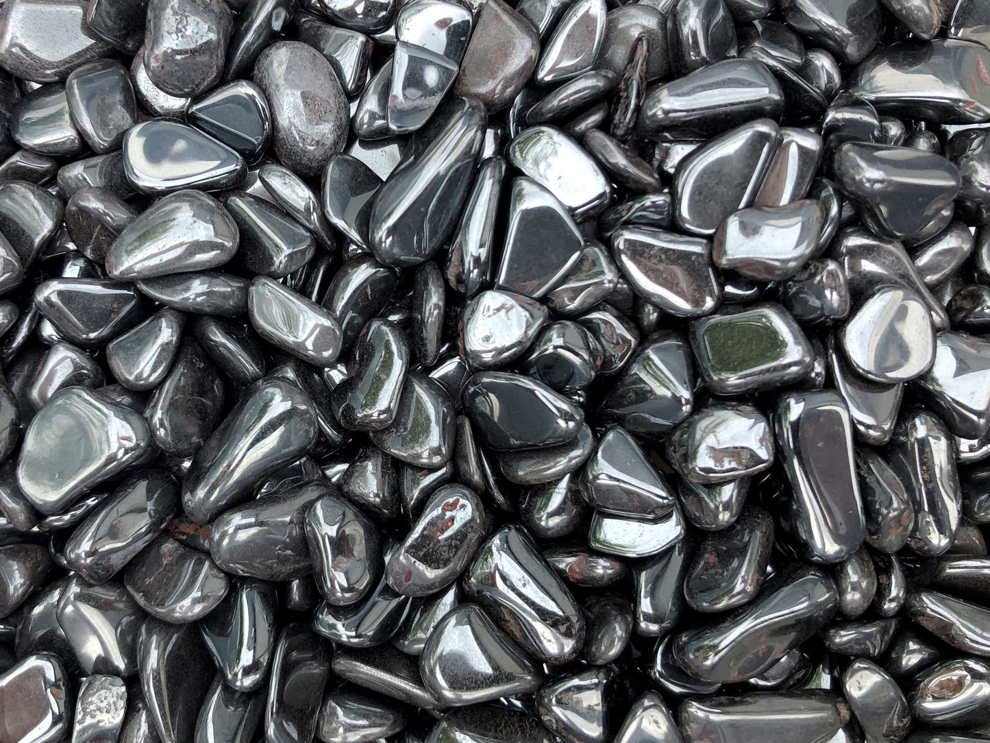Basis-Set Trommelsteine - Amethyst Bergkristall Rosenquarz Hämatit - Ladesteine
