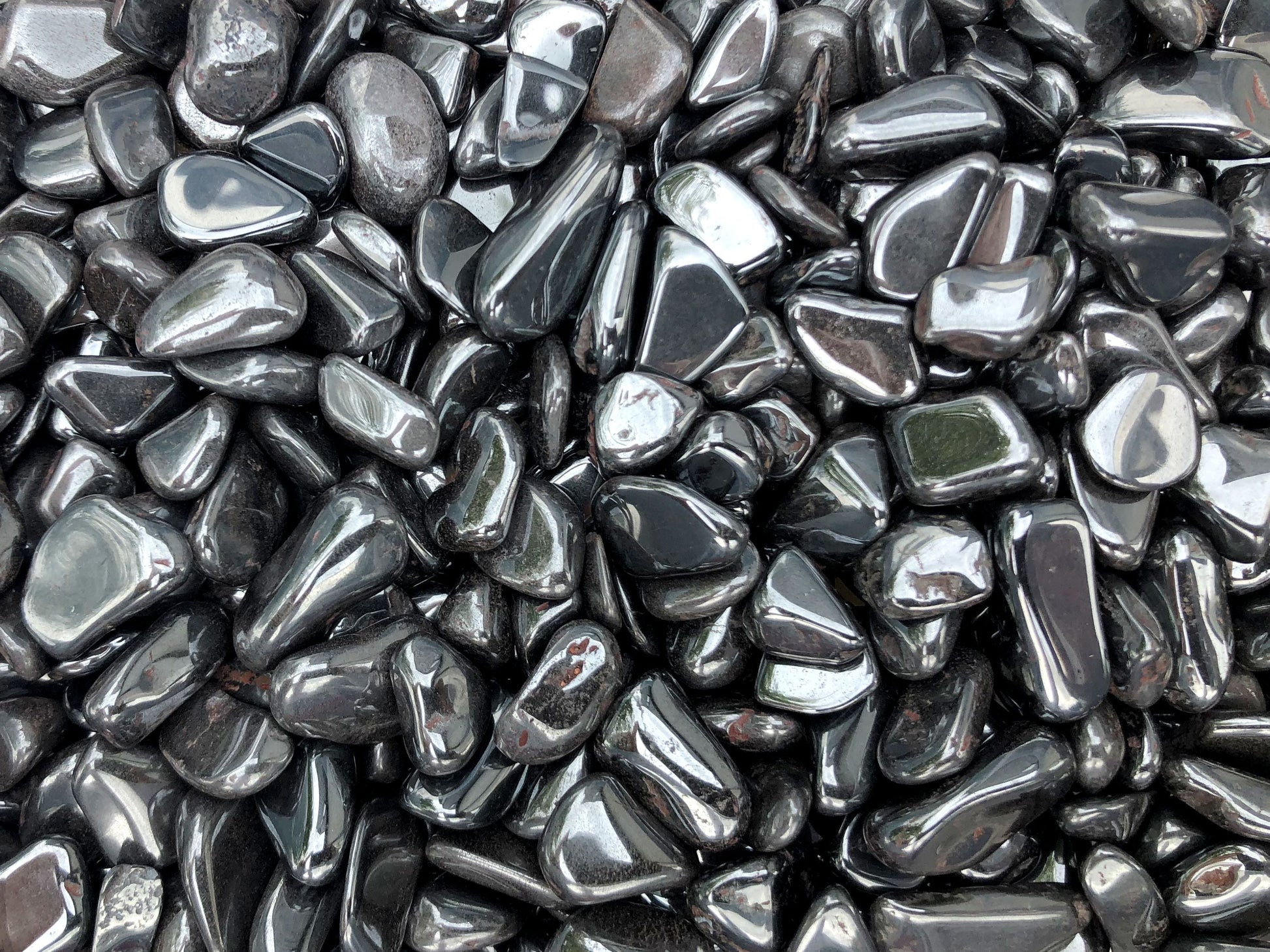 Basis-Set Trommelsteine - Amethyst Bergkristall Rosenquarz Hämatit - Ladesteine