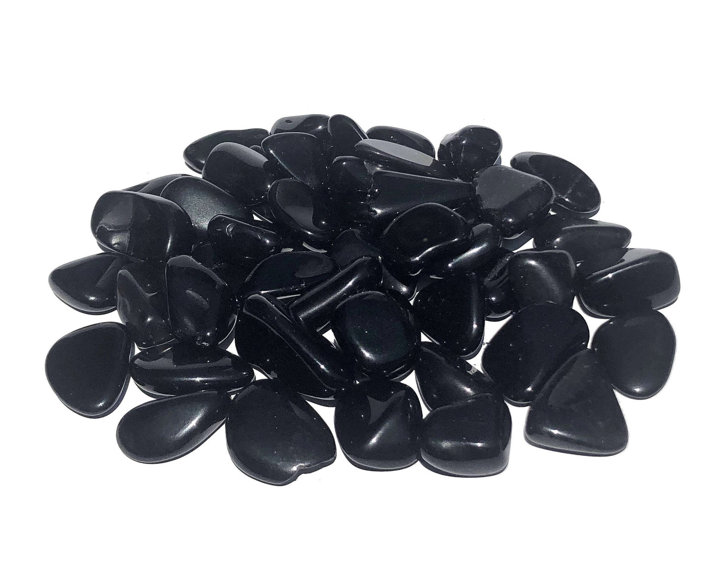 schwarzer Obsidian Trommelsteine - Edelsteine