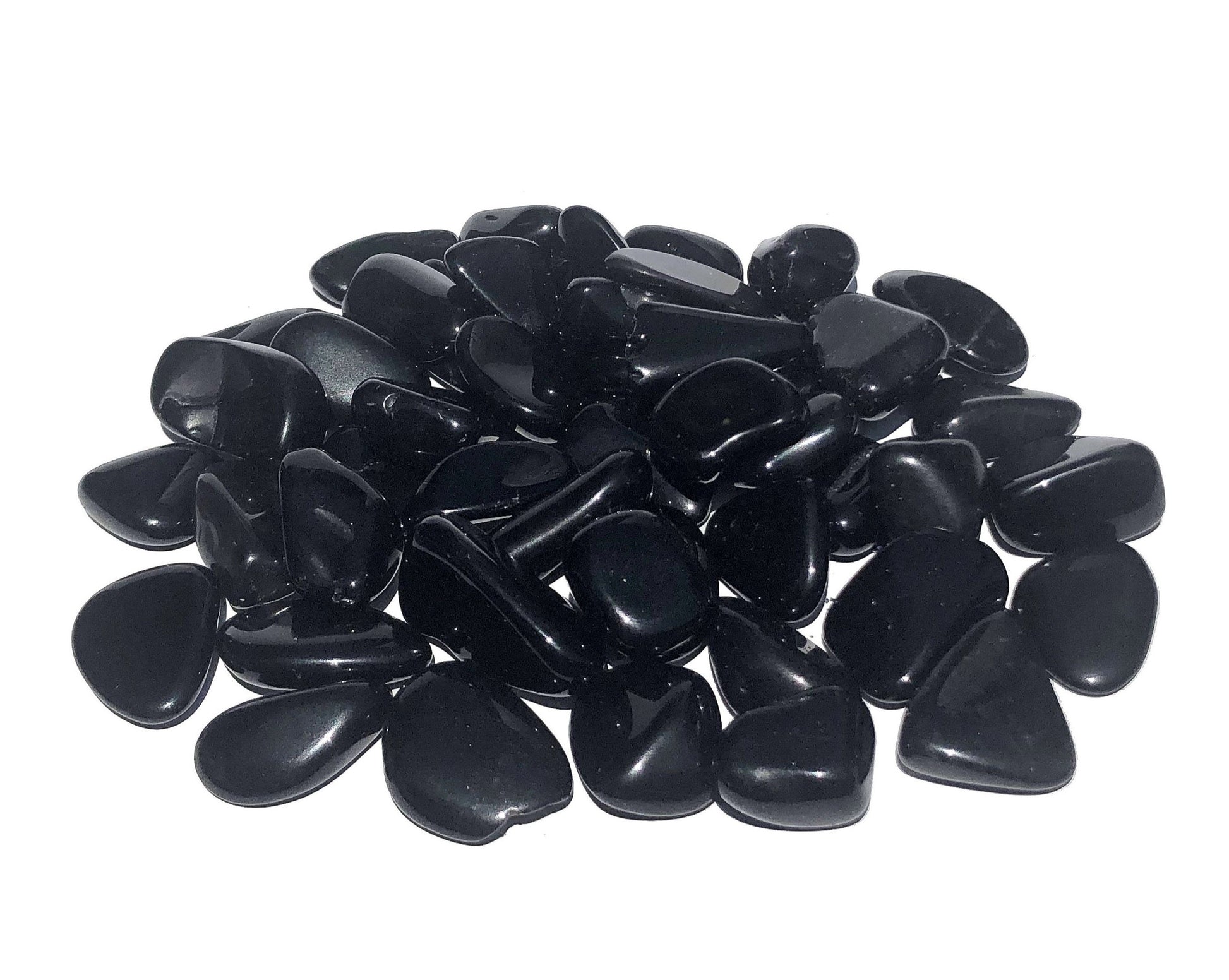 schwarzer Obsidian Trommelsteine - Edelsteine