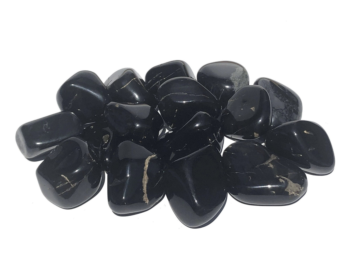 Onyx schwarz Trommelsteine - Edelsteine