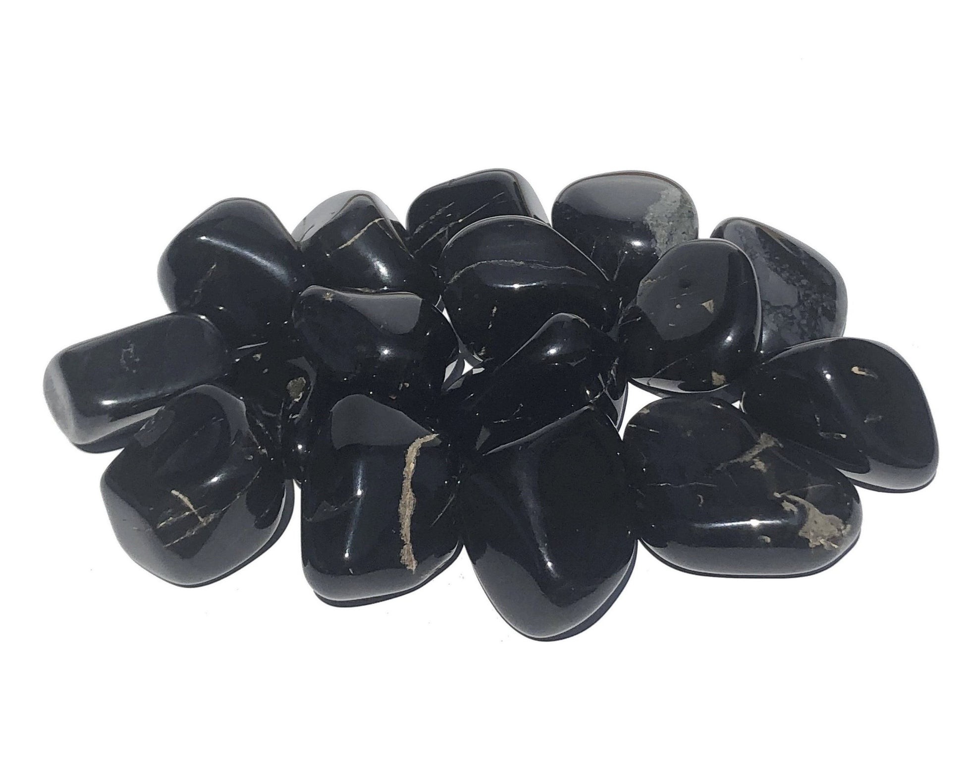 Onyx schwarz Trommelsteine - Edelsteine