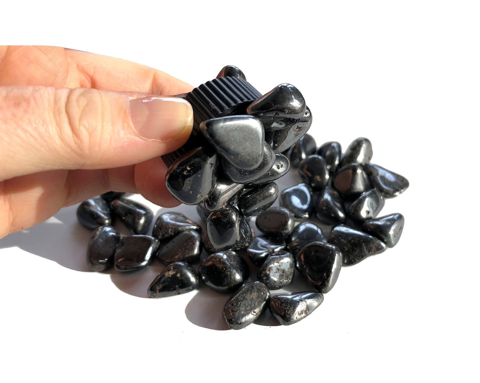 Magnetit Lodestone - Trommelsteine Magneteisenstein Eisenerz