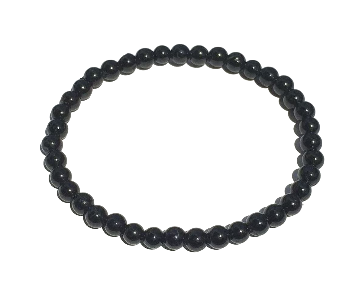 schwarzer Onyx - Armband Kugelarmband - Unisex | Ø x 6 mm