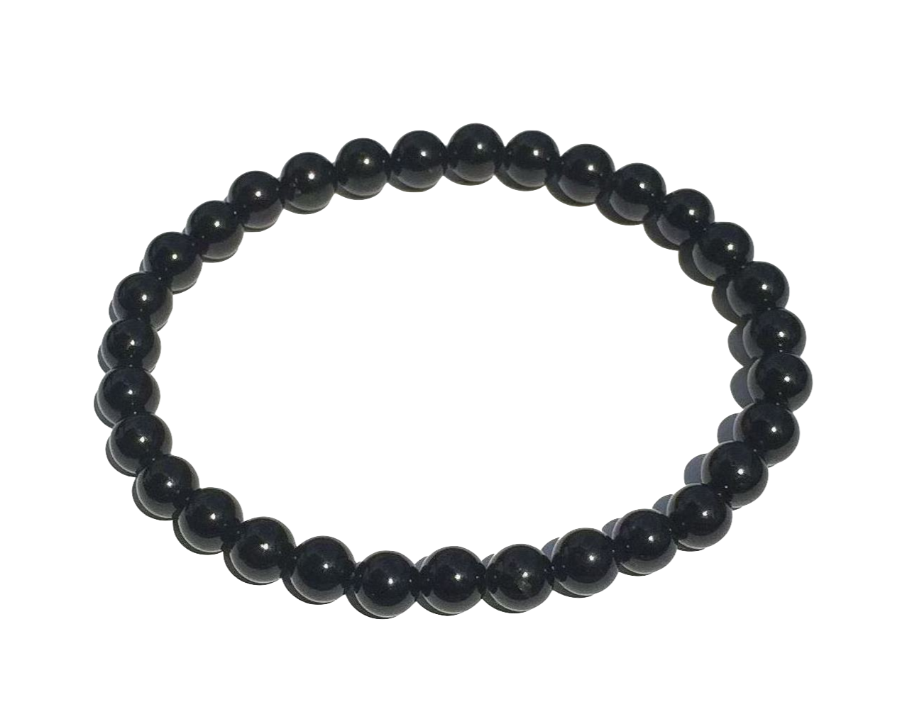 Turmalin schwarz Schörl Armband - Edelstein Armband Kugelarmband